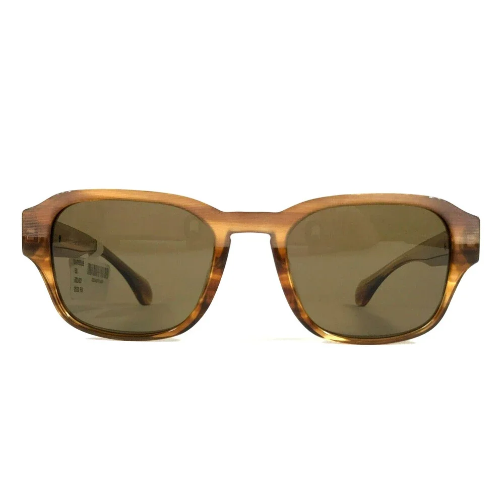 Alain Mikli Sunglasses A05506 003/83 Striped Havana Square with Brown Polarized